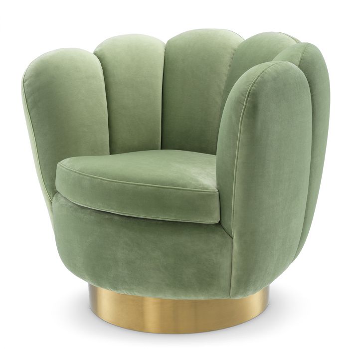 Mirage Swivel Chair - Savona Pistache Green Velvet Eichholtz 3