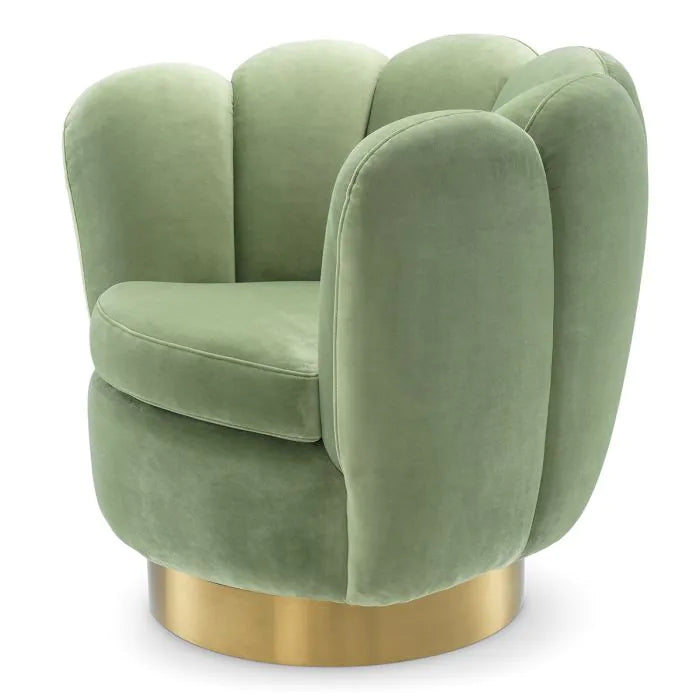 Mirage Swivel Chair - Savona Pistache Green Velvet Eichholtz 5