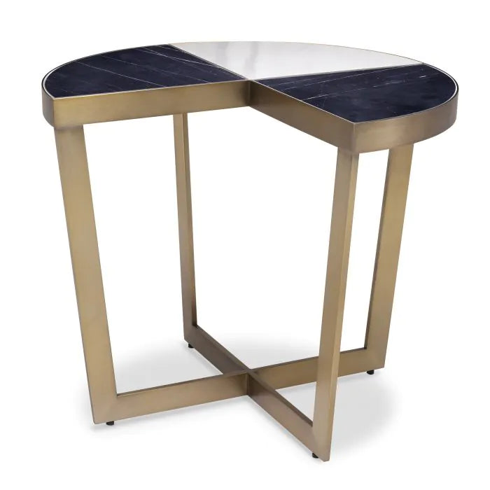 Turino Side Table - Brushed Brass & Black Marble Eichholtz 2