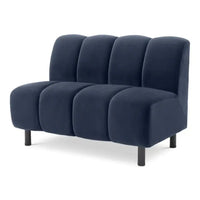 Eichholtz Hillman Sofa in Savona Midnight Blue Velvet