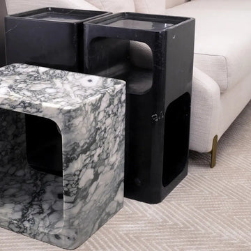 Eichholtz Adler Side Table in Black Marble