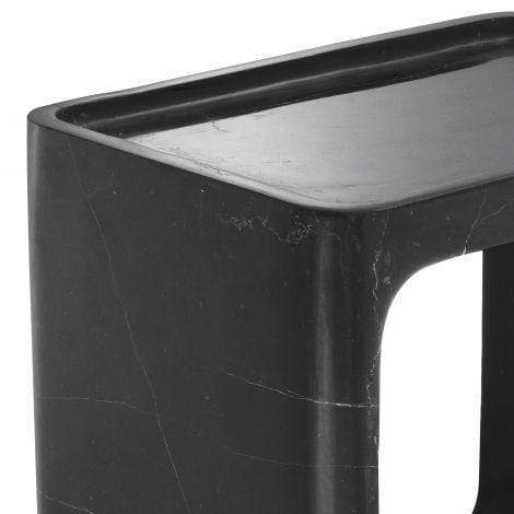  Eichholtz-Eichholtz Vesuvio Side Table in Black Marble-Black 861 