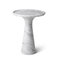 Eichholtz Pompano Low Side Table in White Carrera Marble