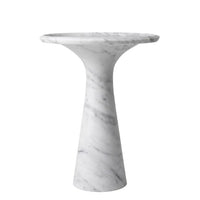 Eichholtz Pompano Low Side Table in White Carrera Marble