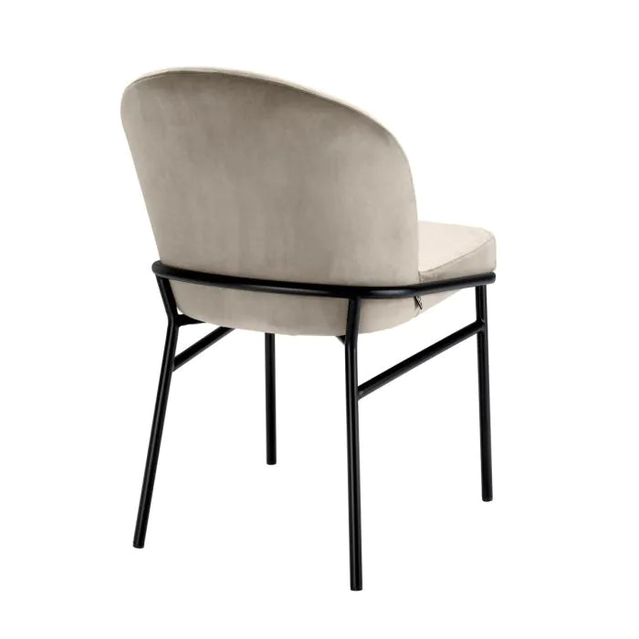  Eichholtz-Eichholtz Willis Set of 2 Dining Chairs in Savona Greige Velvet-Grey 165 