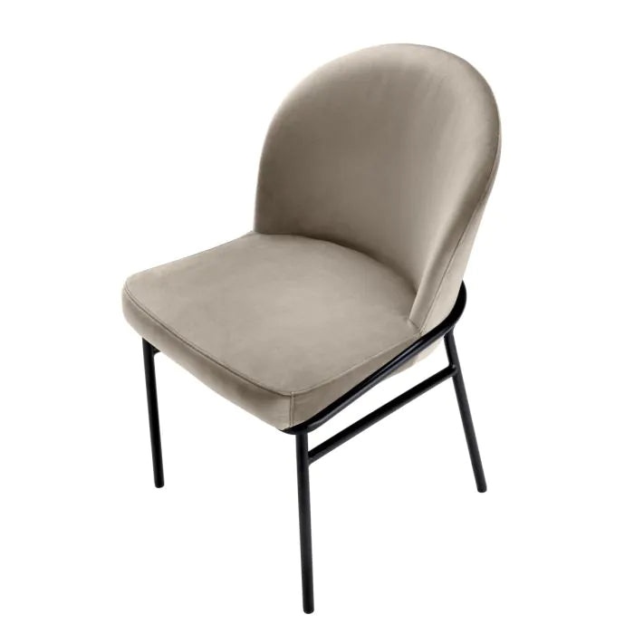 Willis Set of 2 Dining Chairs - Savona Greige Velvet Eichholtz 3