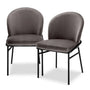 Eichholtz Willis Set of 2 Dining Chairs in Savona Grey Velvet