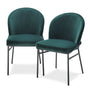 Eichholtz Willis Set of 2 Dining Chairs in Savona Dark Green Velvet