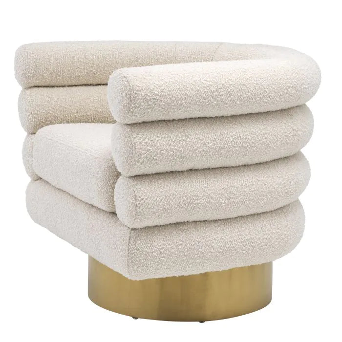 Maguire Swivel Chair - Bouclé Cream Eichholtz 4