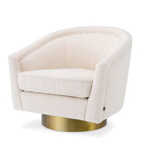 Eichholtz Catene Swivel Chair in Bouclé Cream