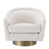 Eichholtz Catene Swivel Chair in Bouclé Cream