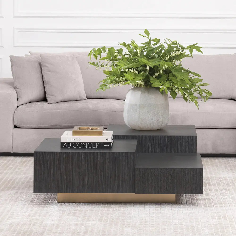 Eichholtz Nerone Coffee Table in Charcoal Grey Oak Veneer