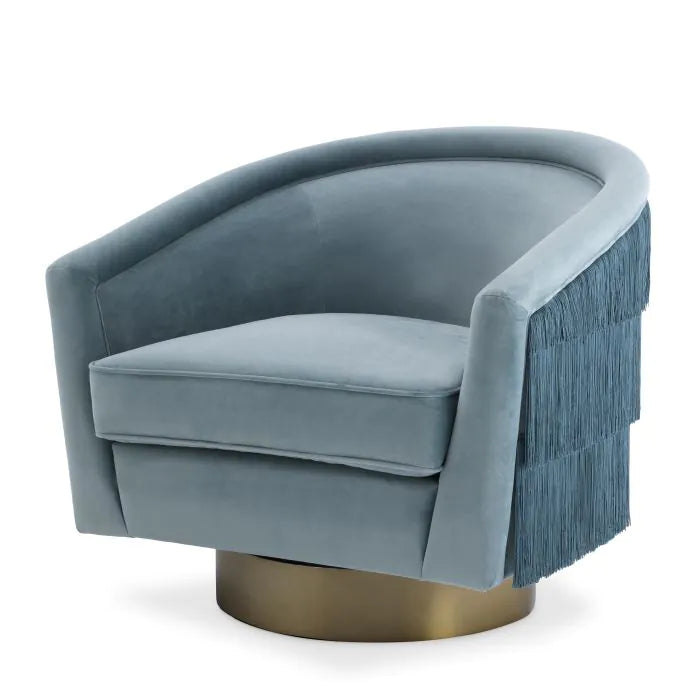 Le Vante Swivel Chair - Savona Blue Velvet Eichholtz 2