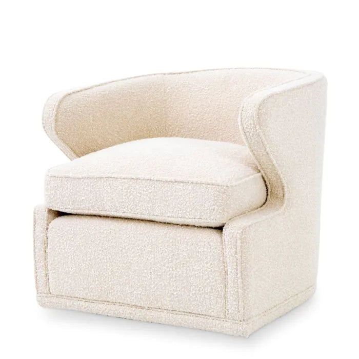 Dorset Swivel Chair - Bouclé Cream Eichholtz 2