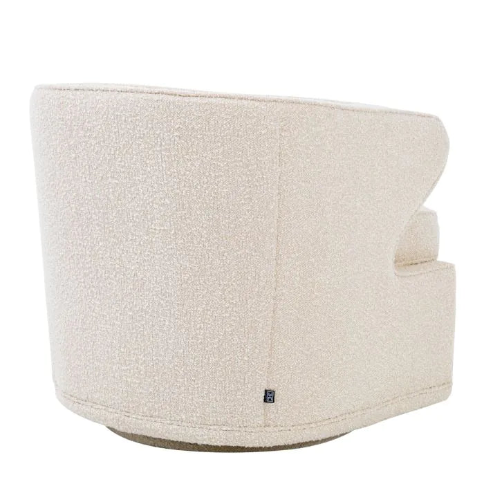 Dorset Swivel Chair - Bouclé Cream Eichholtz 3