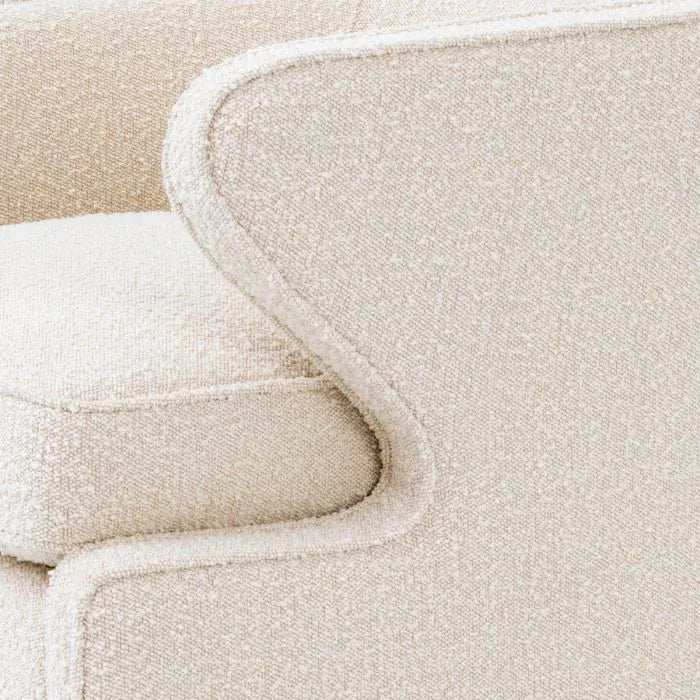 Eichholtz Dorset Swivel Chair in Bouclé Cream