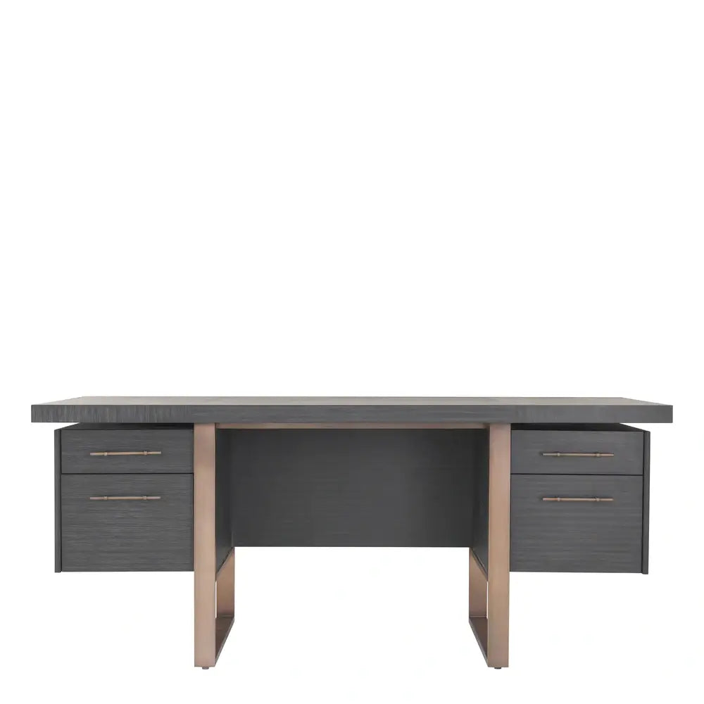 Eichholtz Canova Desk in Charcoal Grey Oak Veneer