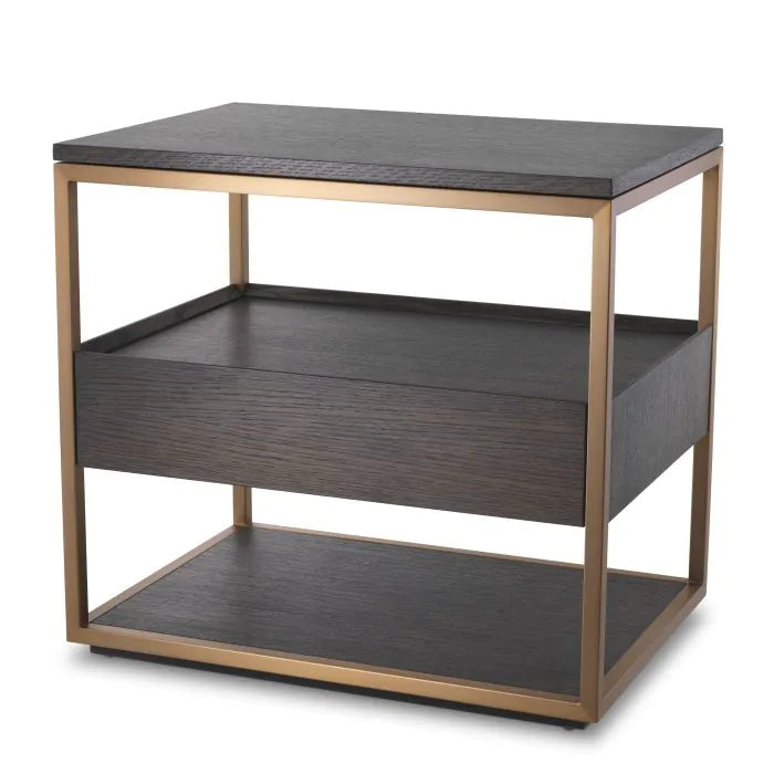 Parker Side Table - Mocha Straight Oak Veneer Eichholtz 1