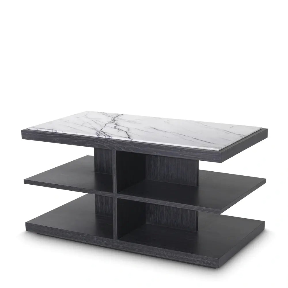 Eichholtz Miguel Side Table in Charcoal Grey Oak Veneer