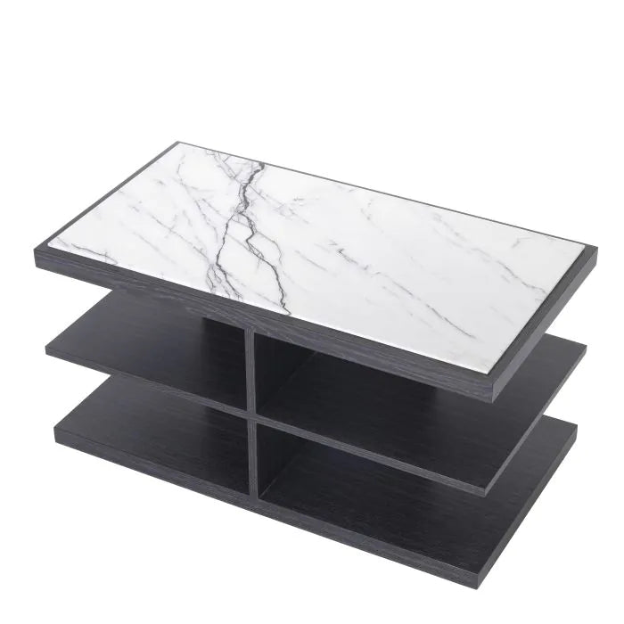 Eichholtz Miguel Side Table in Charcoal Grey Oak Veneer