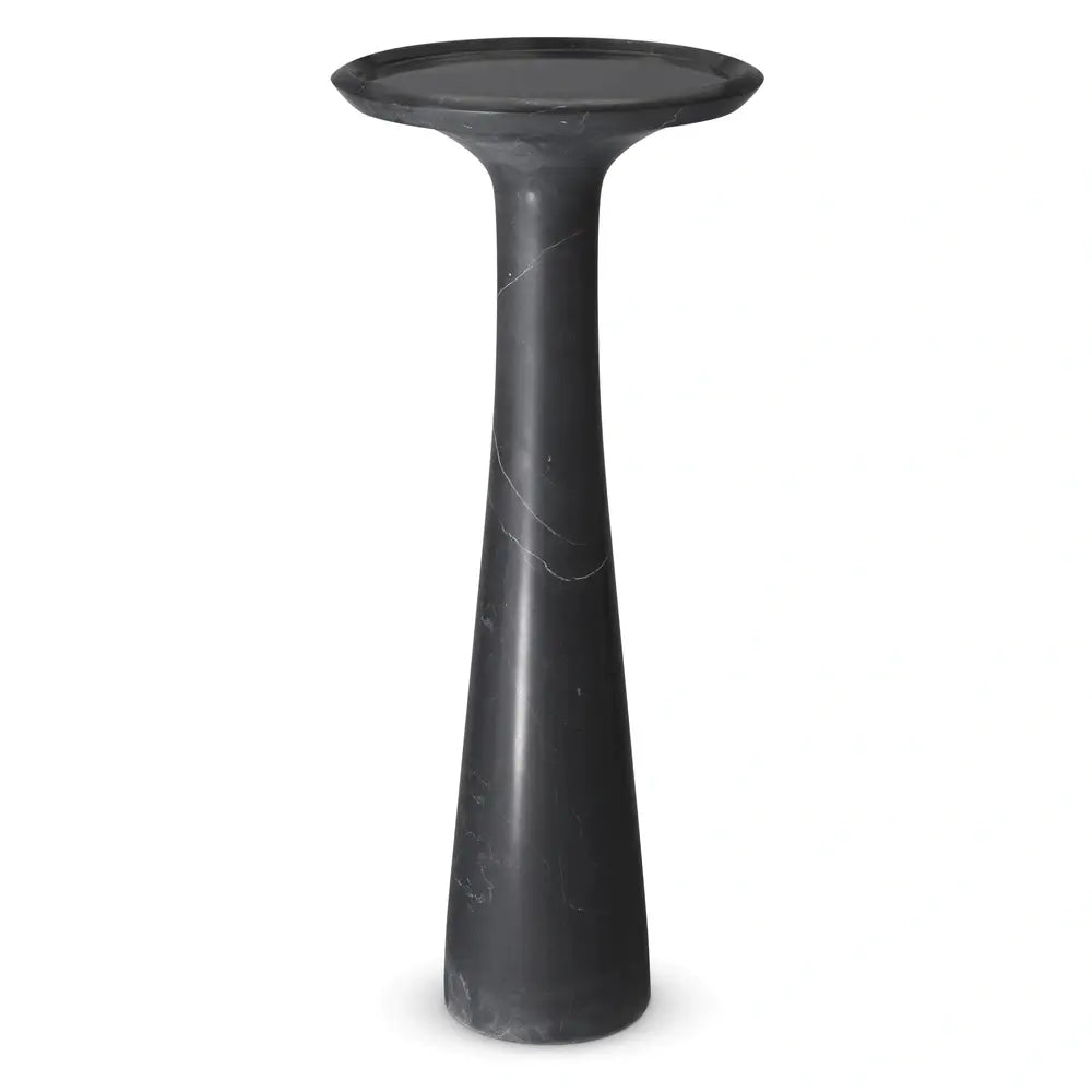 Eichholtz Pompano High Side Table in Honed Black Marble