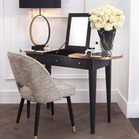 Eichholtz Toulouse Dressing Table in Charcoal Grey Oak Veneer