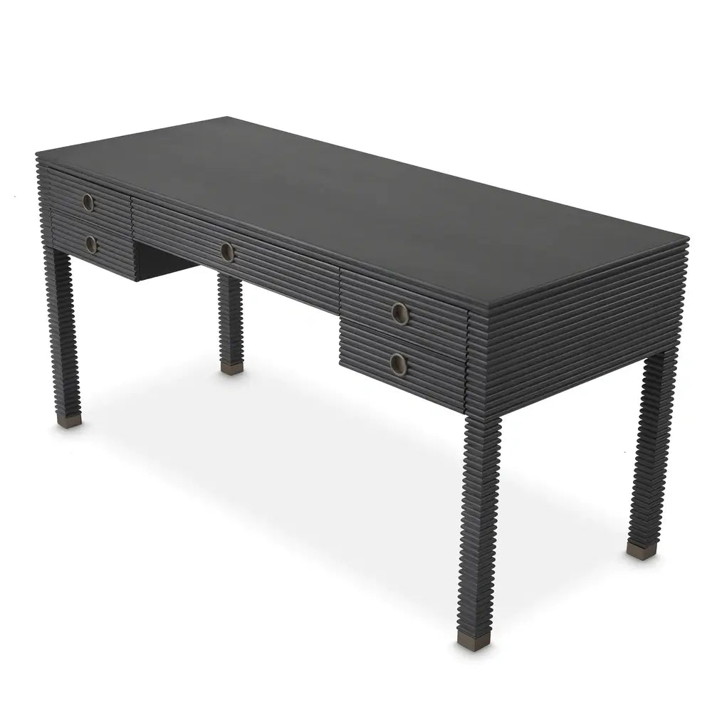 Eichholtz Dimitrios Desk in Charcoal Grey Oak Veneer