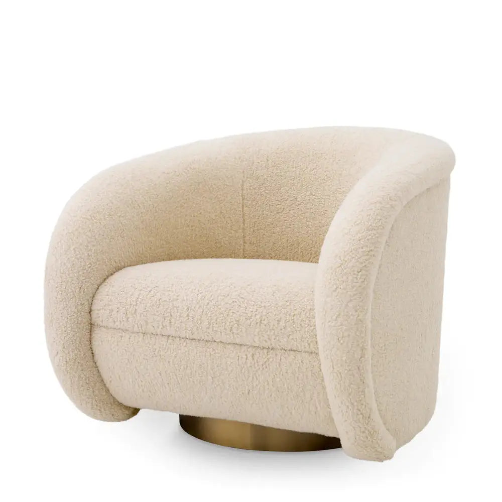 Eichholtz Cristo Swivel Chair in Brisbane Cream