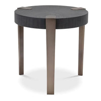 Eichholtz Oxnard Side Table in Charcoal Grey Oak Veneer