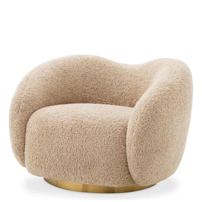 Eichholtz Diego Swivel Chair in Canberra Sand