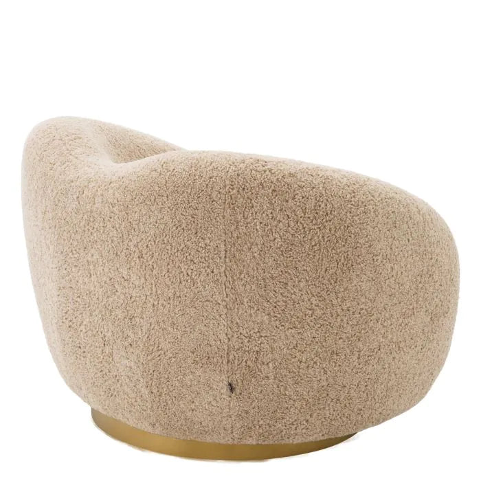 Eichholtz Diego Swivel Chair in Canberra Sand