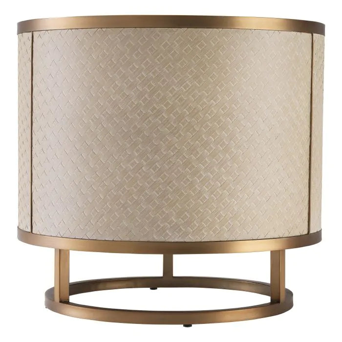 Napa Valley Side Table - Woven Washed Oak Veneer Eichholtz 1