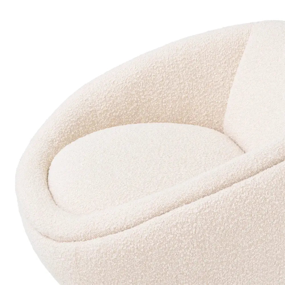 Eichholtz Bollinger Swivel Chair in Bouclé Cream