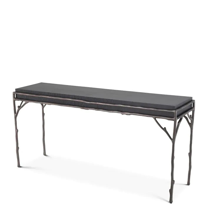 Premier Console Table - Charcoal Grey Oak Veneer Eichholtz 1