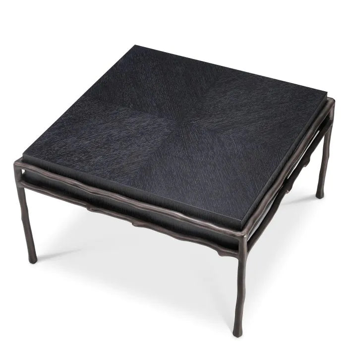 Eichholtz Premier Side Table in Charcoal Grey Oak Veneer