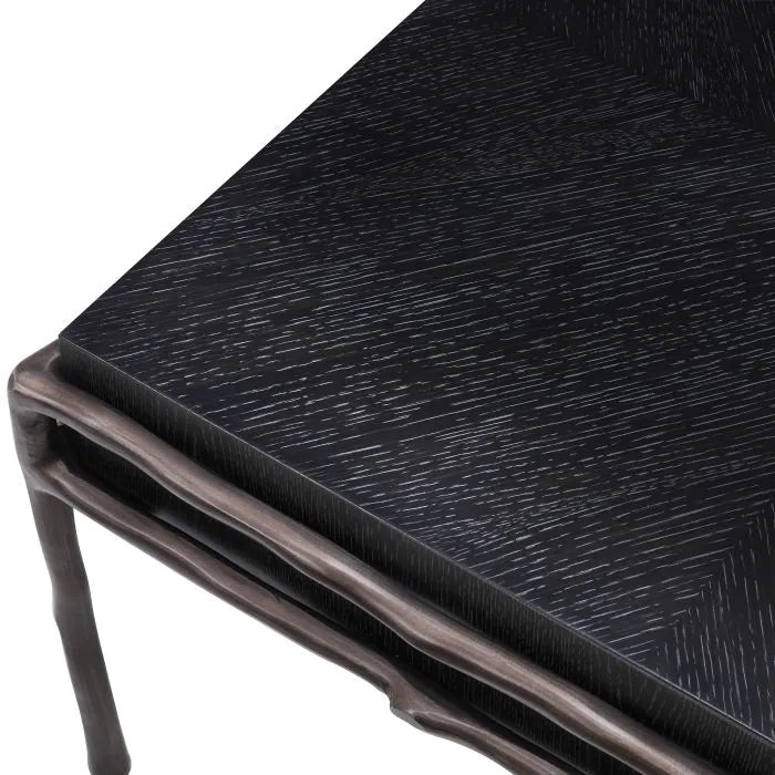  Eichholtz-Eichholtz Premier Side Table in Charcoal Grey Oak Veneer-Grey 229 