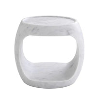 Eichholtz Clipper Low Side Table in Honed White Marble