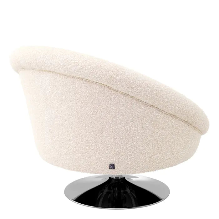 Eichholtz Nemo Swivel Chair in Bouclé Cream