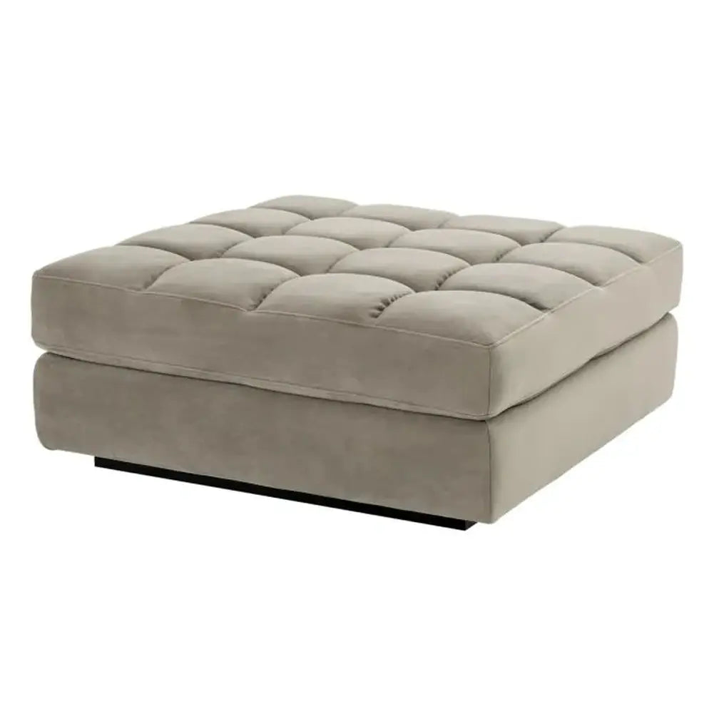 Eichholtz Dean Sofa Ottoman in Savona Greige Velvet