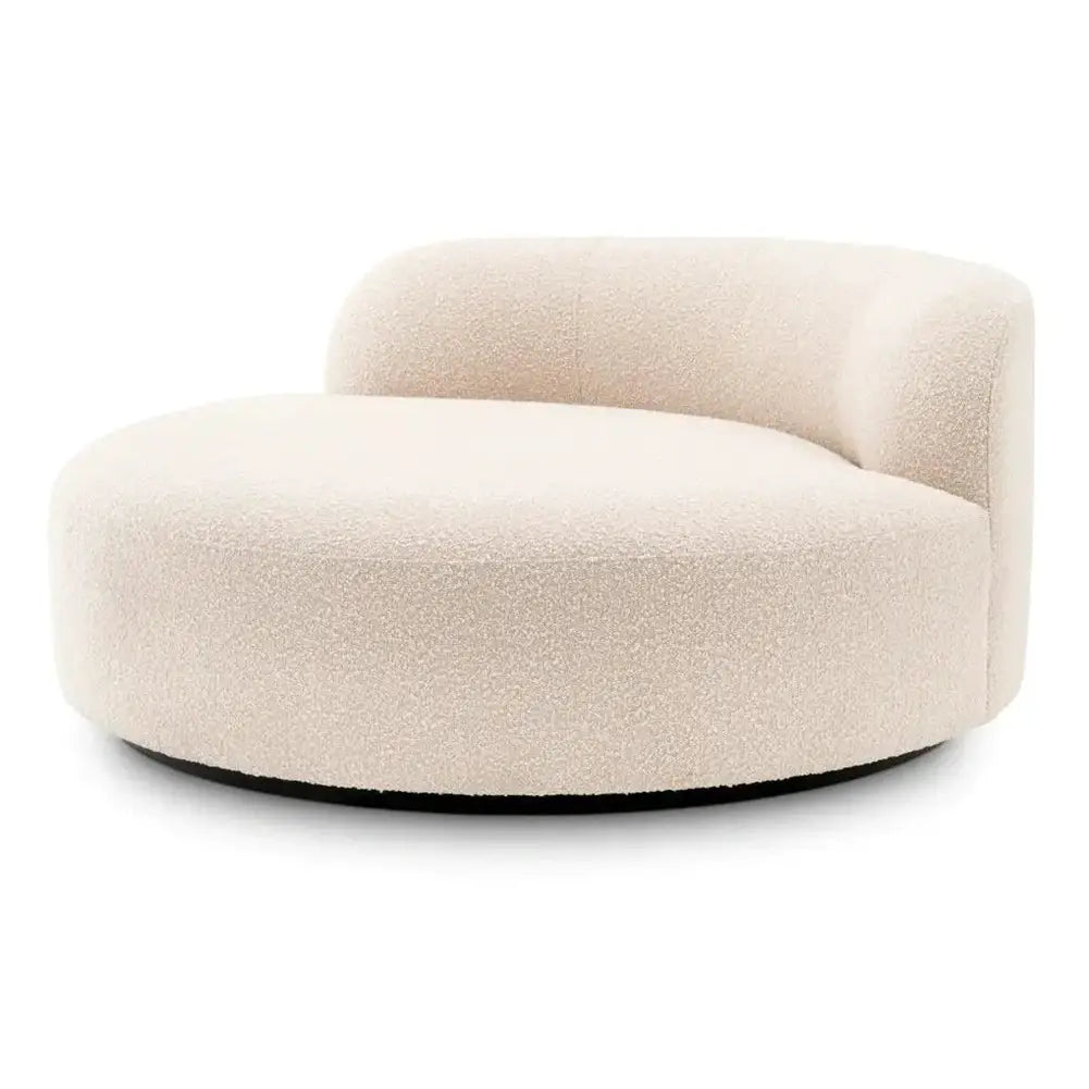 Eichholtz Björn Round Sofa in Bouclé Cream