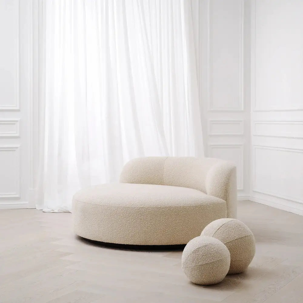 Björn Round Sofa - Bouclé Cream Eichholtz 2