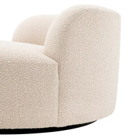 Eichholtz Björn Round Sofa in Bouclé Cream