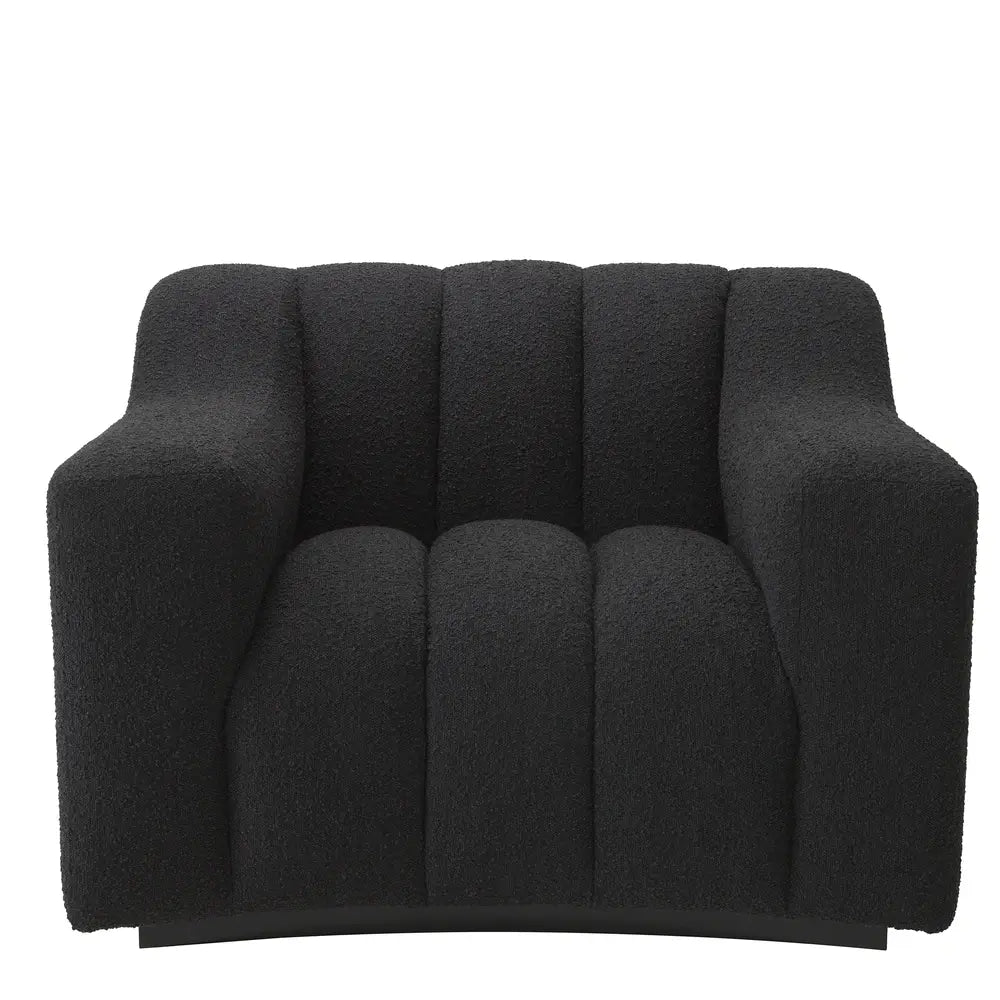 Kelly Chair - Bouclé Black Eichholtz 1