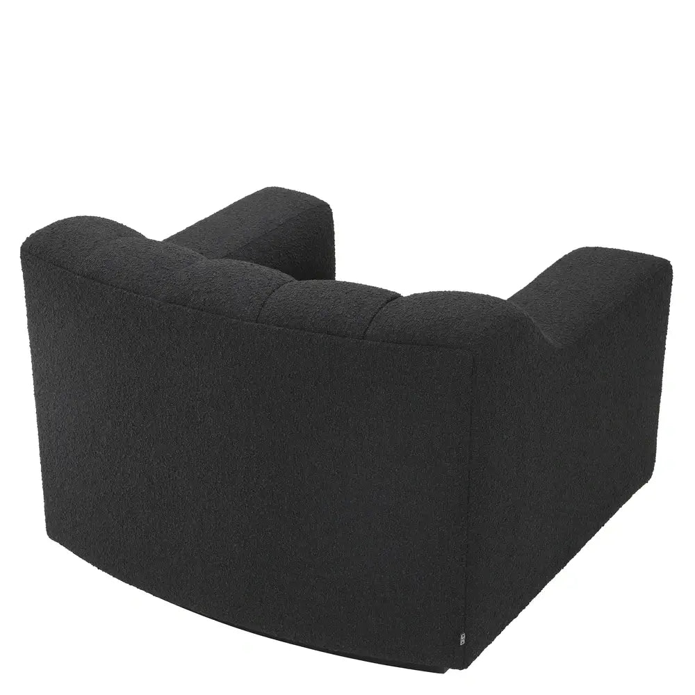  Eichholtz-Eichholtz Kelly Chair in Bouclé Black-Black 709 