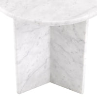 Eichholtz Pontini Side Table in Honed White Marble