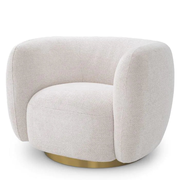 Eichholtz Roxy Swivel Chair in Lyssa off-White