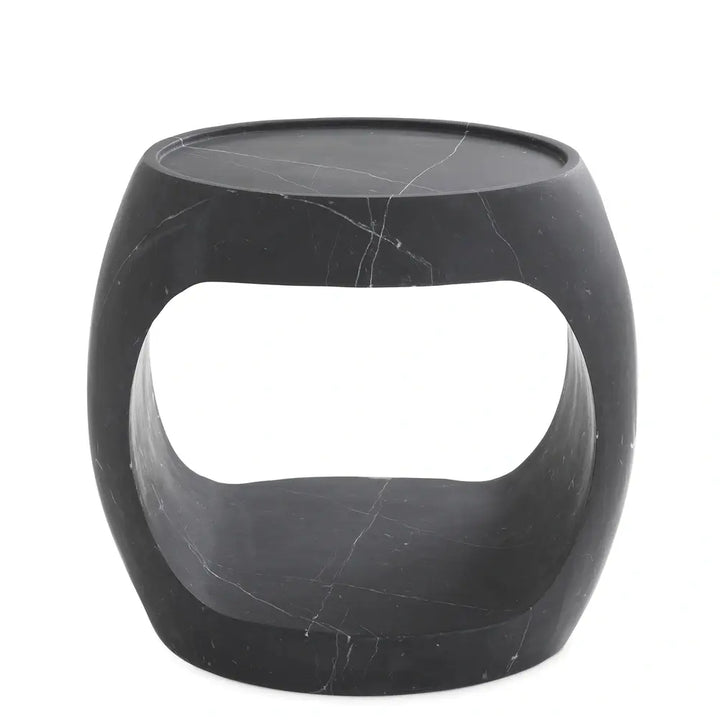 Clipper Low Side Table - Honed Black Marble Eichholtz 1