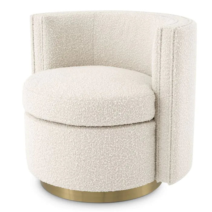 Amanda Swivel Chair - Bouclé Cream Eichholtz 2