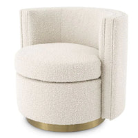 Eichholtz Amanda Swivel Chair in Bouclé Cream