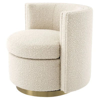 Eichholtz Amanda Swivel Chair in Bouclé Cream